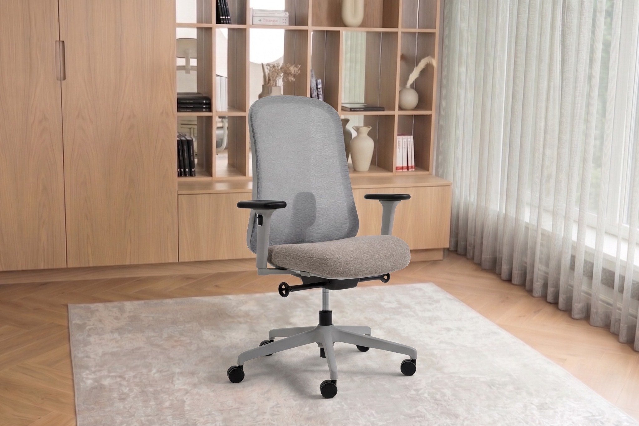 Krzesło biurowe Ease zapewnia doskonały komfort na co dzień i ergonomiczne wsparcie w schludnym, praktycznym wzornictwie.